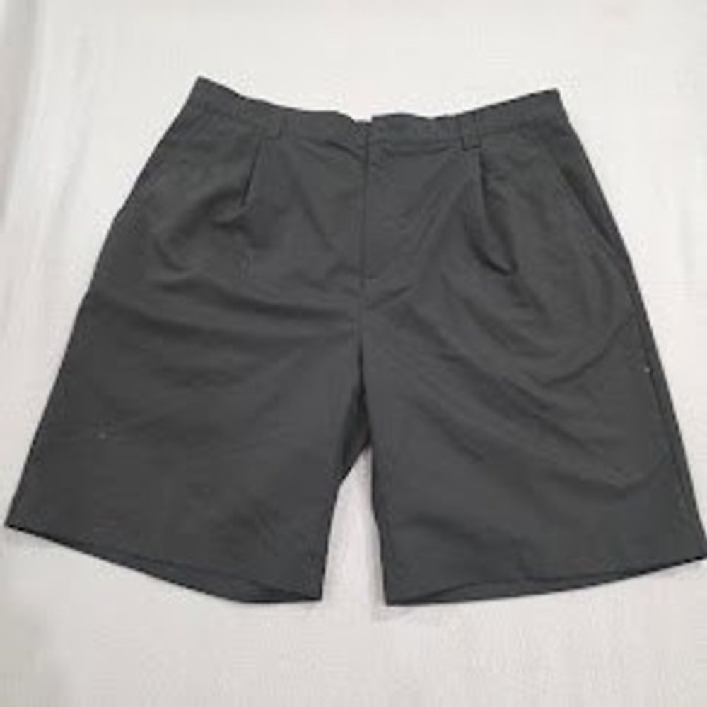 Adidas Mens Golf Shorts Black Pleated Front Performance Activewear Size 36